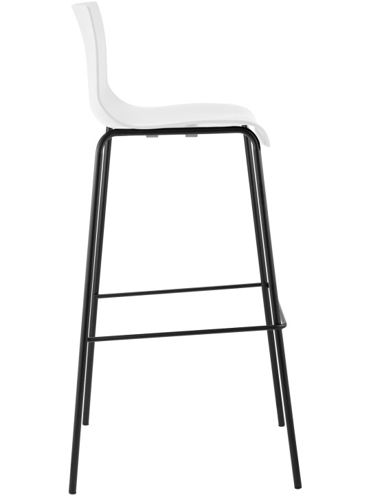 Set van 2 barkrukken Hoover kunststof 4-poots frame, wit