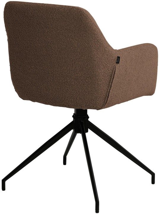 Eetkamerstoel Merlinda stof Teddy, bruin Eetkamerstoel Merlinda stof Teddy, bruin