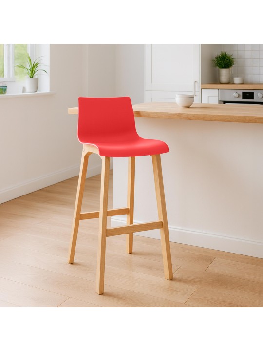 Barkruk Hoover Natura 4-poots frame, rood Barkruk Hoover Natura 4-poots frame, rood