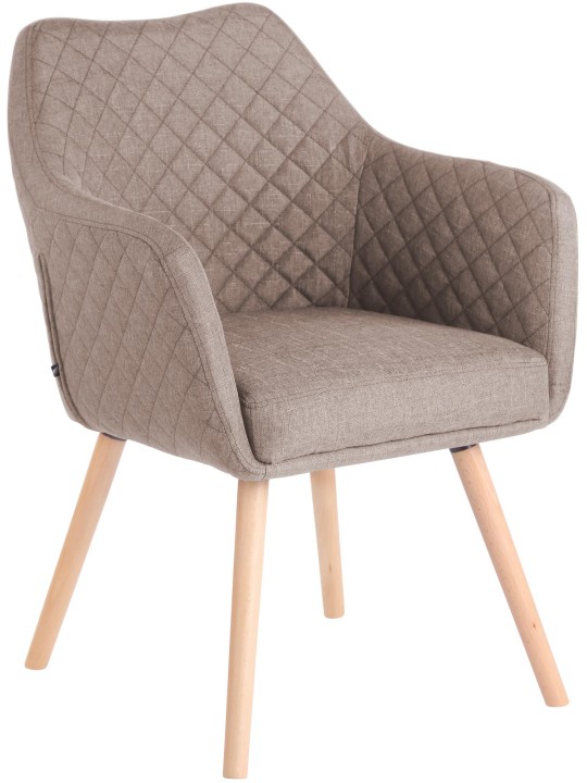 Eetkamerstoel Gent stof natura, taupe Eetkamerstoel Gent stof natura, taupe