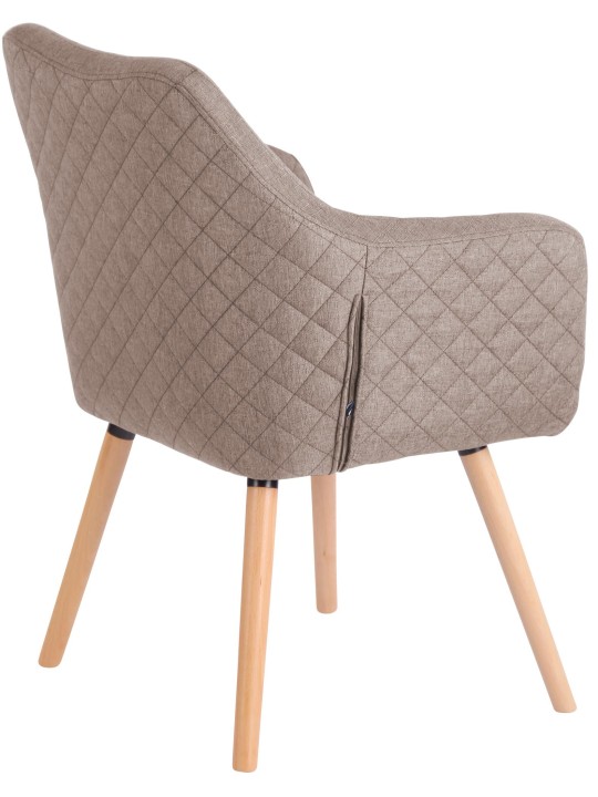 Eetkamerstoel Gent stof natura, taupe Eetkamerstoel Gent stof natura, taupe