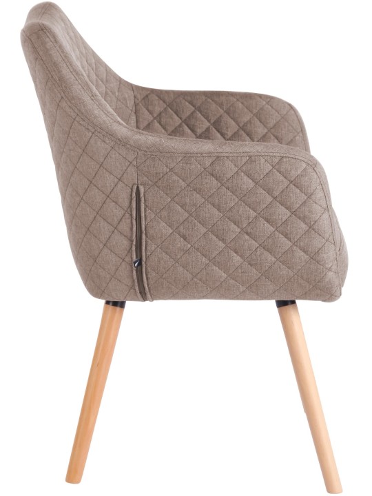 Eetkamerstoel Gent stof natura, taupe Eetkamerstoel Gent stof natura, taupe