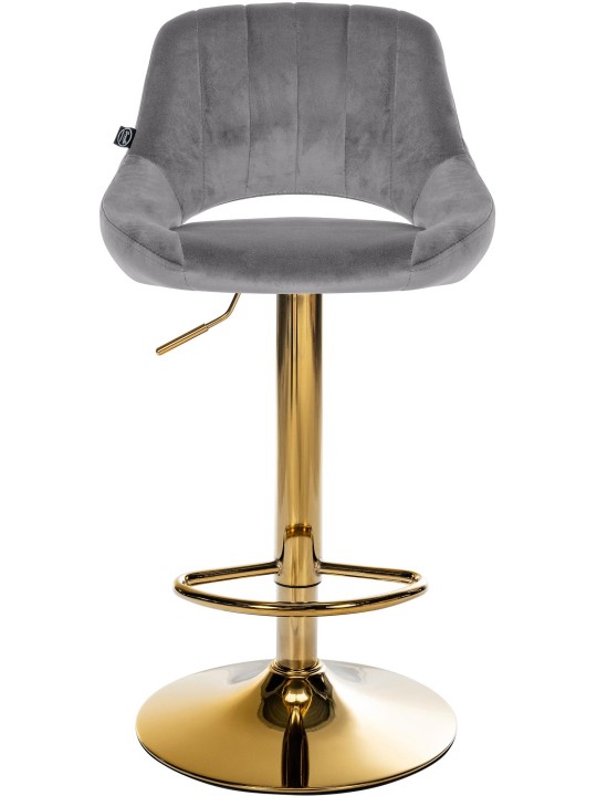 Barkruk Milet fluweel goud, donkergrijs Barkruk Milet fluweel goud, donkergrijs