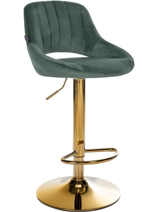 Barkruk Milet fluweel goud, groen Barkruk Milet fluweel goud, groen