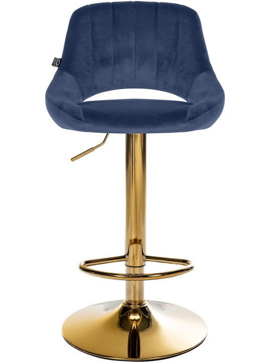 Set van 2 barkrukken Milet Fluweel G, blauw Set van 2 barkrukken Milet Fluweel G, blauw