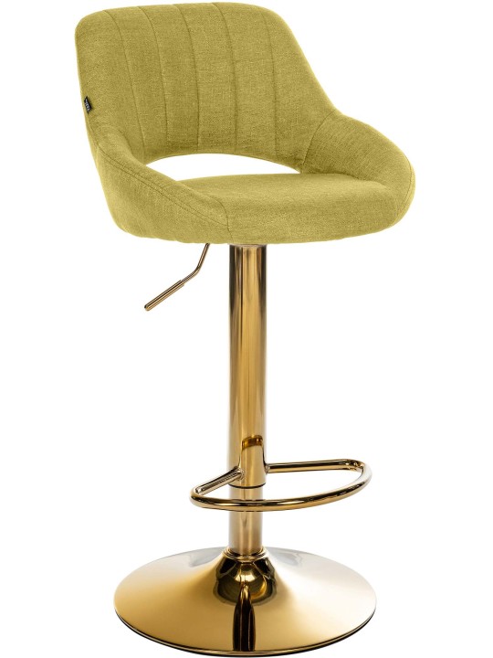 Barkruk Milet stof goud, groen Barkruk Milet stof goud, groen
