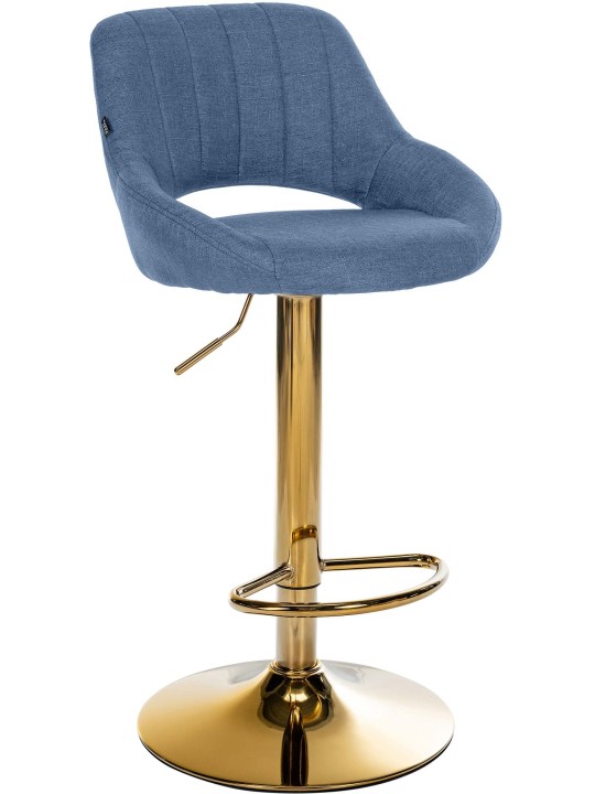 Barkruk Milet stof goud, blauw Barkruk Milet stof goud, blauw