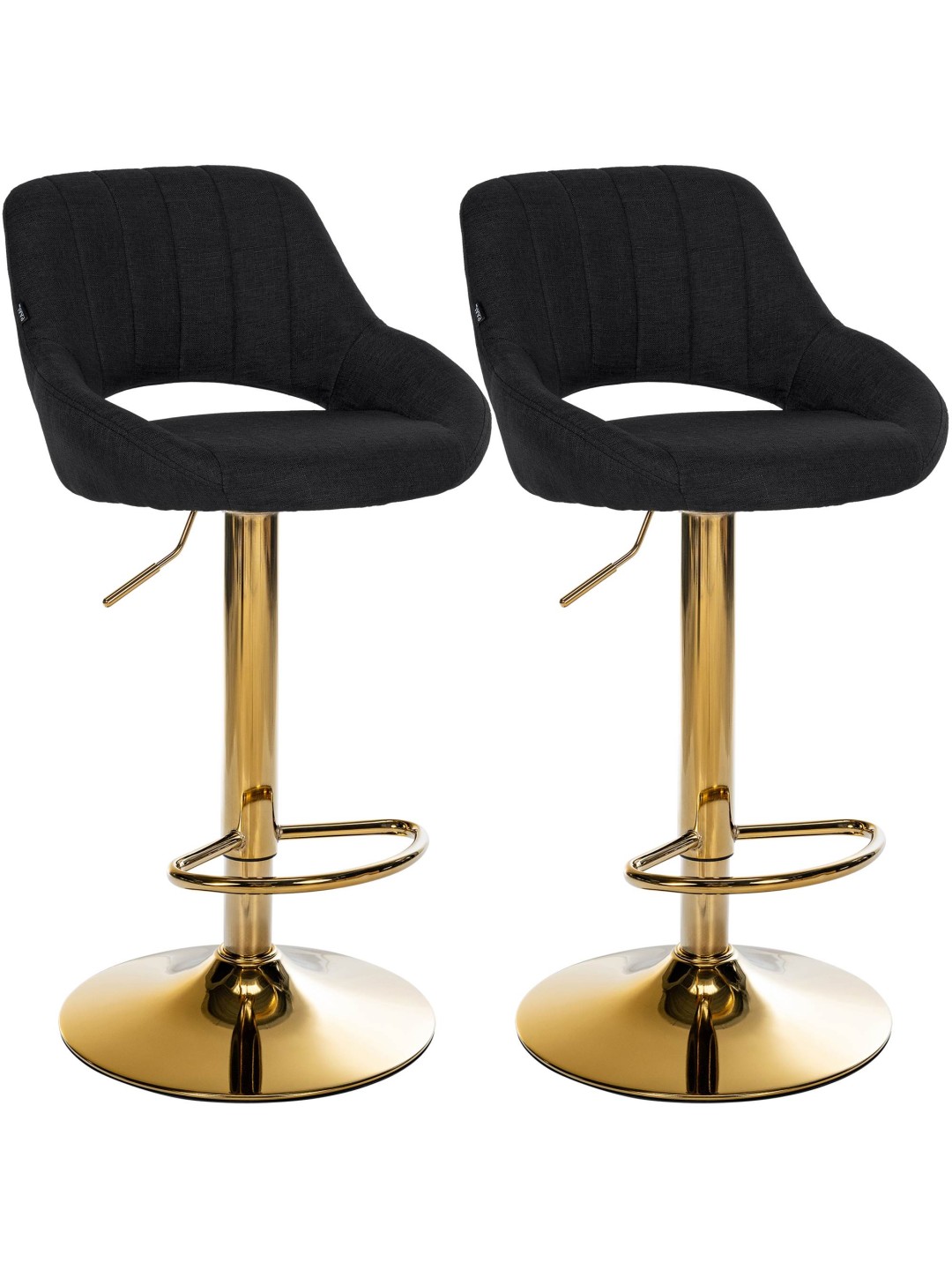 Set van 2 barkrukken Milet stof G, zwart