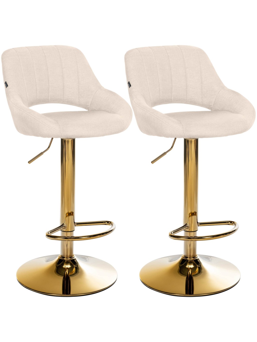 Set van 2 barkrukken Milet stof G, crème