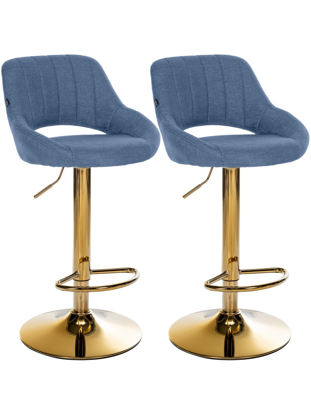 Set van 2 barkrukken Milet stof G, blauw