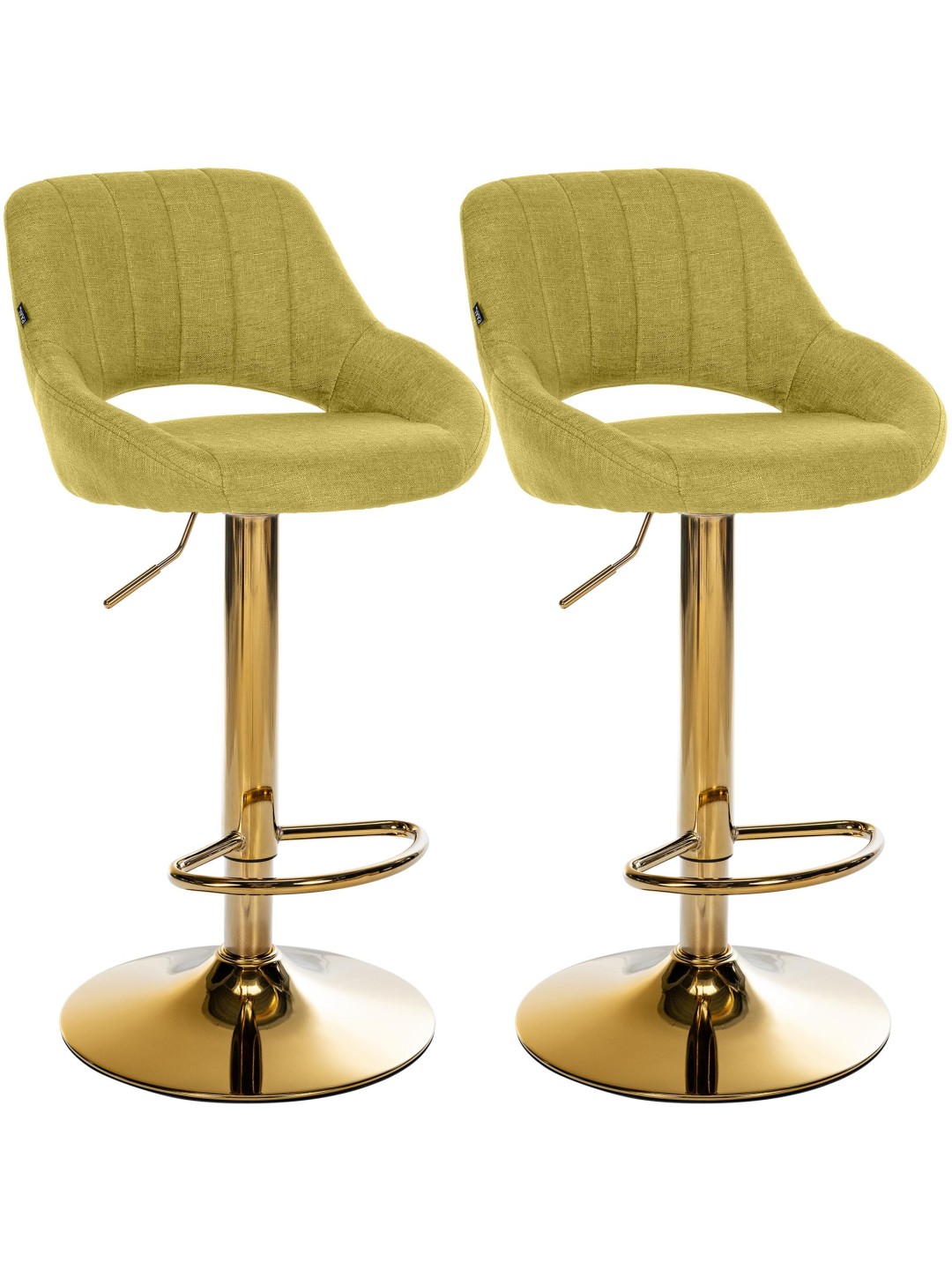 Set van 2 barkrukken Milet stof G, groen