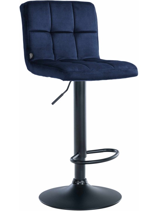 Barkruk Peru fluweel, blauw