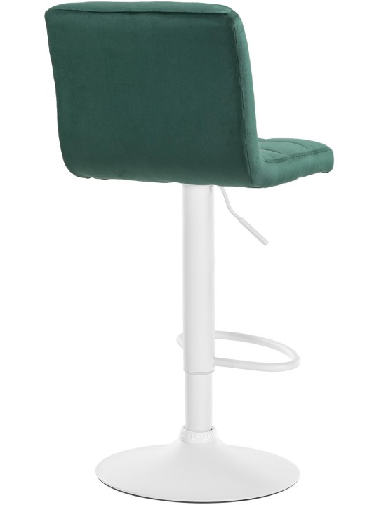 Barkruk Peru fluweel wit, groen