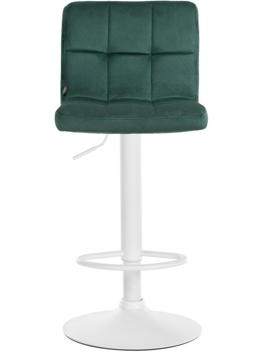 Barkruk Peru fluweel wit, groen