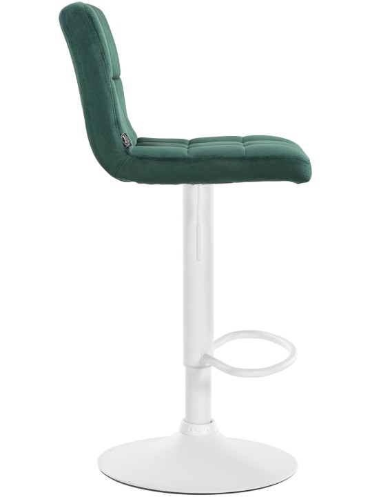 Barkruk Peru fluweel wit, groen