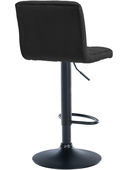 Barkruk Peru fluweel, zwart