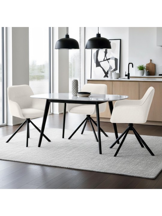 Stoel Tipton Cord, crème