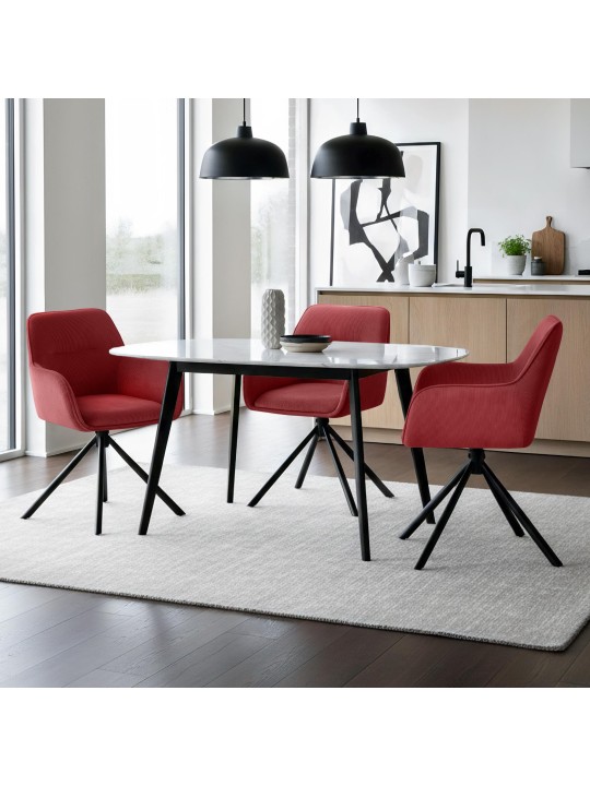Stoel Tipton Cord, bordeauxrood