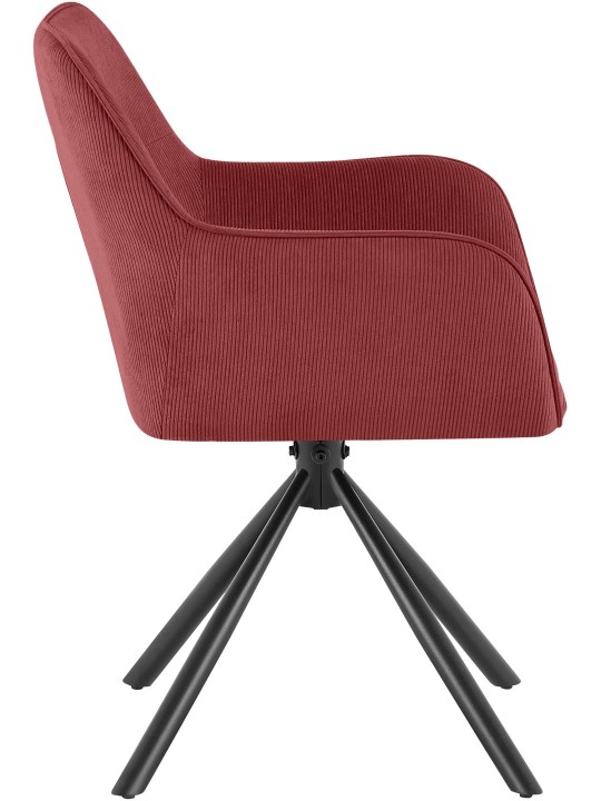 Stoel Tipton Cord, bordeauxrood