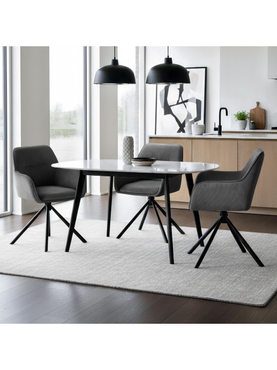 Stoel Tipton Cord, grijs