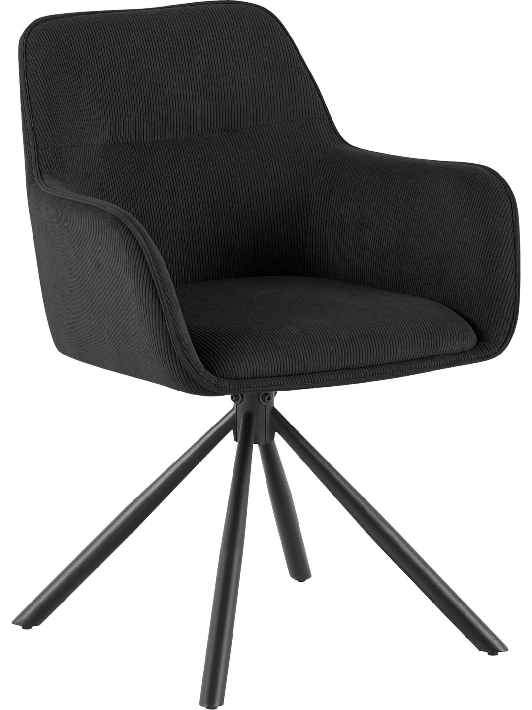 Stoel Tipton Cord, zwart