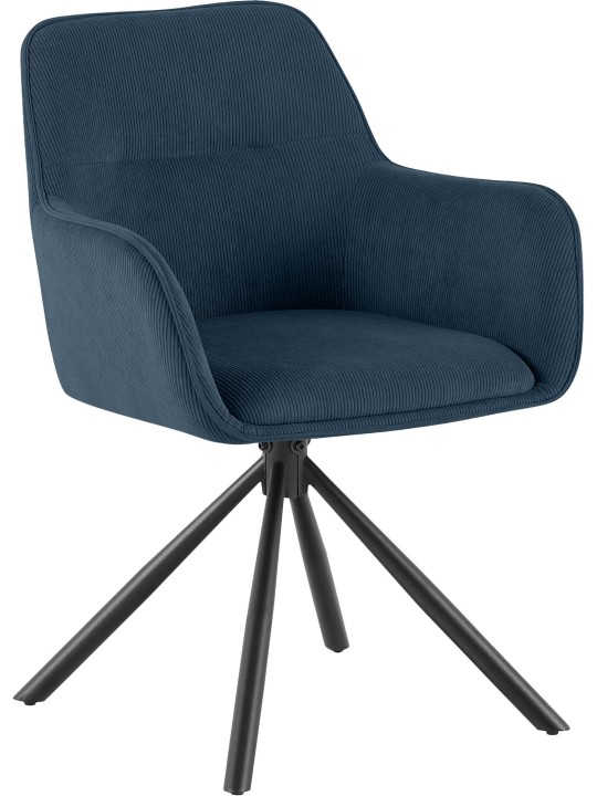 Stoel Tipton Cord, blauw