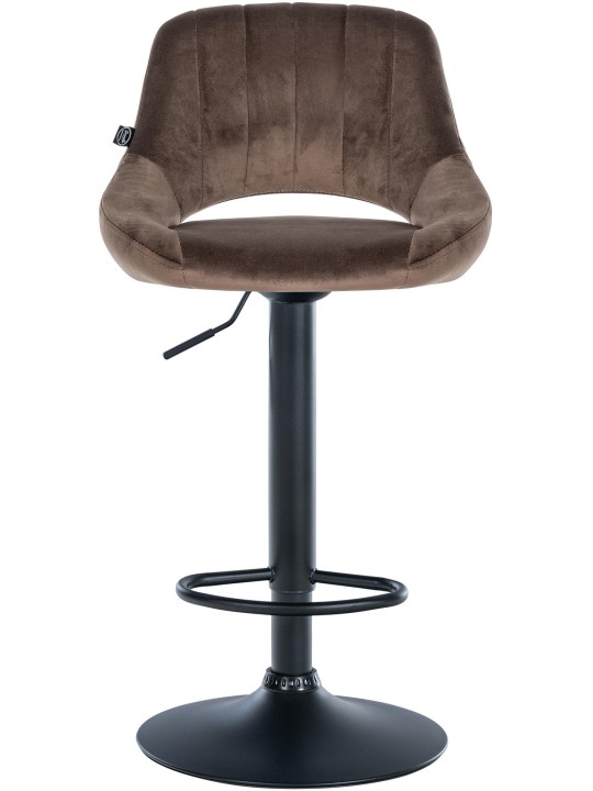 Barkruk Milet fluweel, bruin