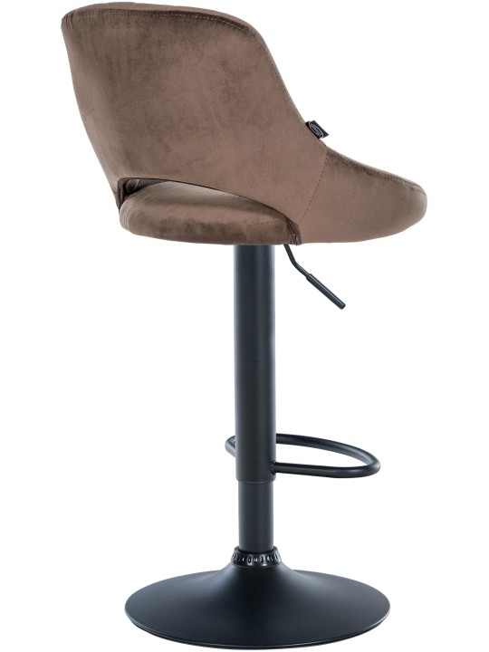 Barkruk Milet fluweel, bruin