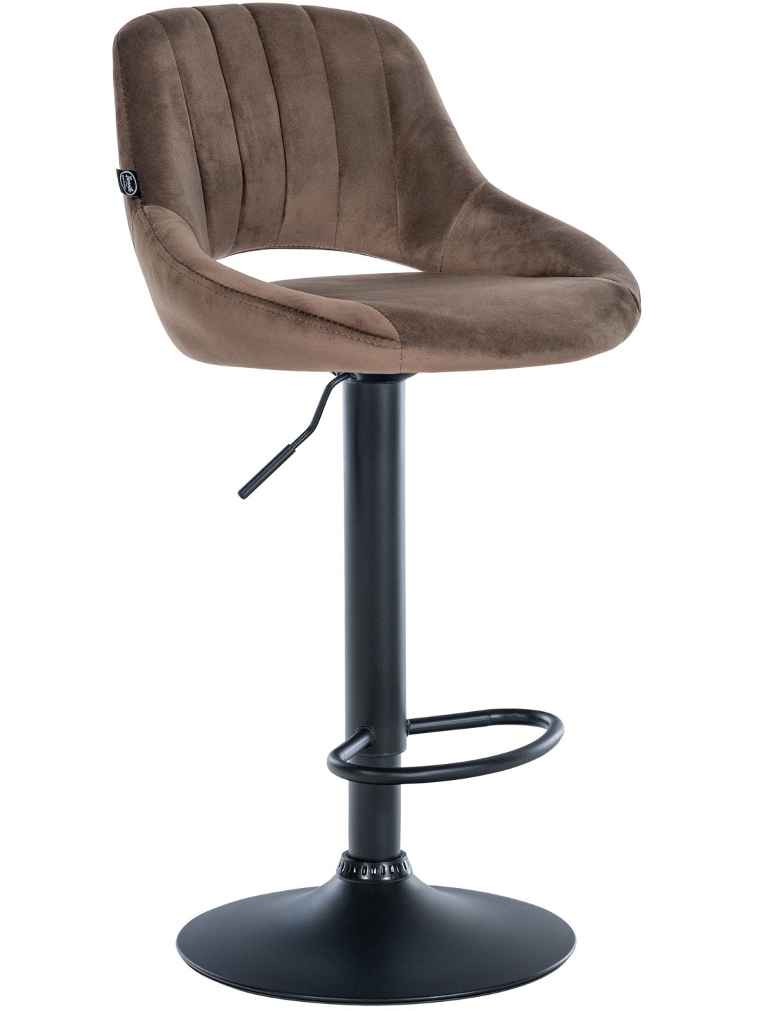 Barkruk Milet fluweel, bruin
