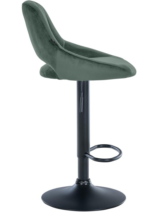 Barkruk Milet fluweel, groen