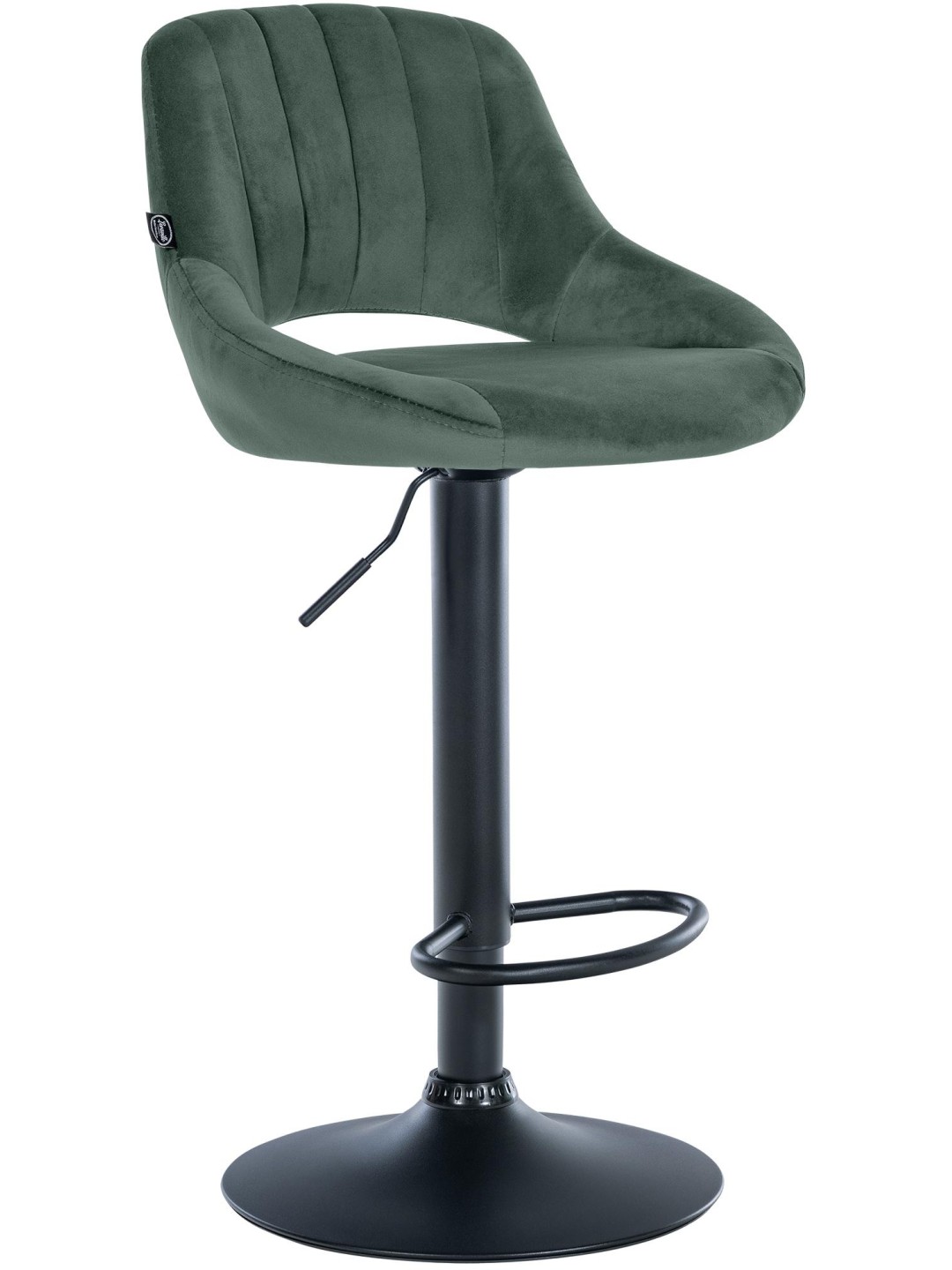 Barkruk Milet fluweel, groen