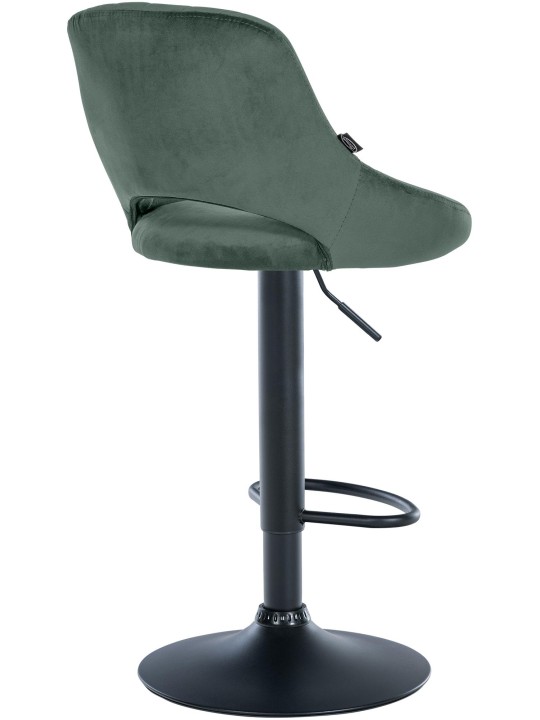 Barkruk Milet fluweel, groen