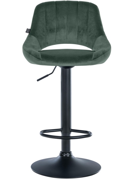 Barkruk Milet fluweel, groen