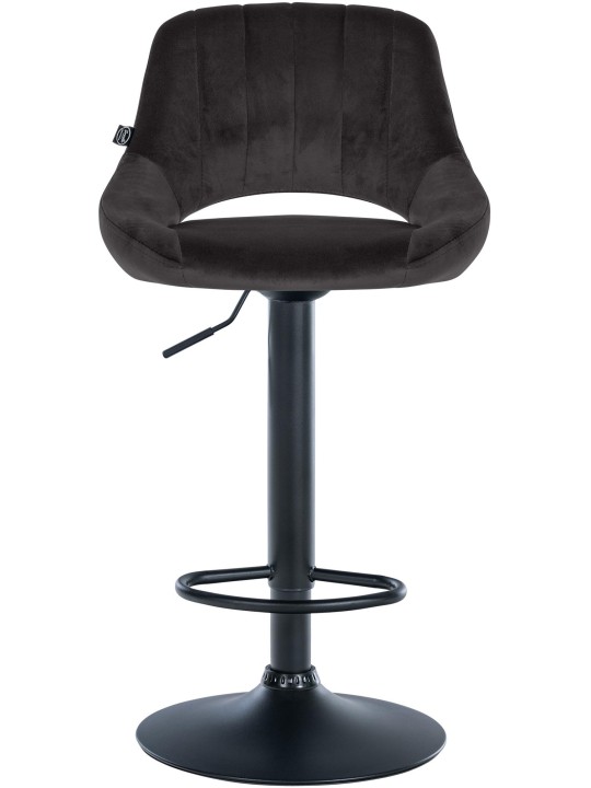 Barkruk Milet fluweel, zwart Barkruk Milet fluweel, zwart