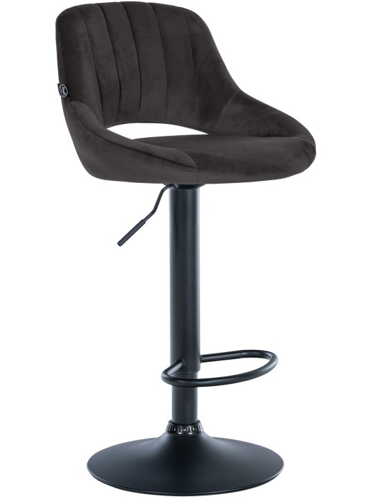 Barkruk Milet fluweel, zwart Barkruk Milet fluweel, zwart