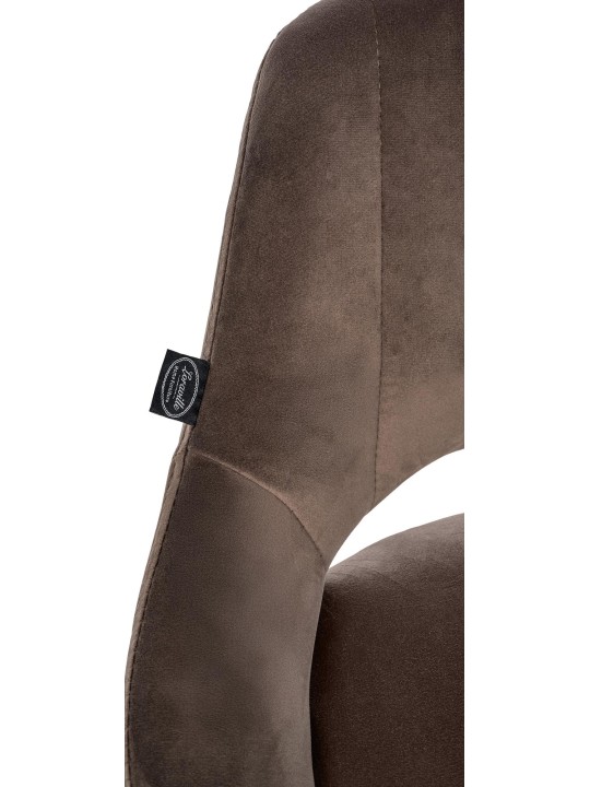 Barkruk Milet fluweel, bruin
