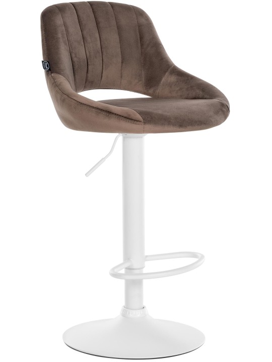 Barkruk Milet fluweel, bruin