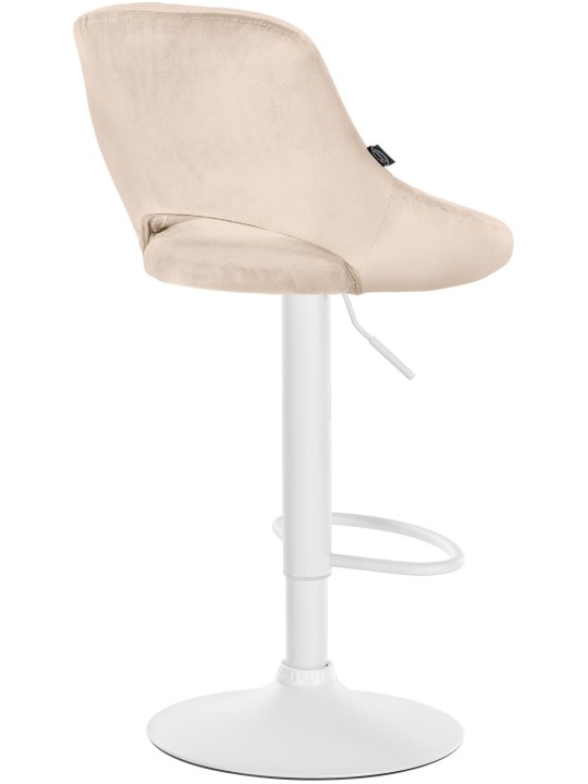 Barkruk Milet fluweel, crème