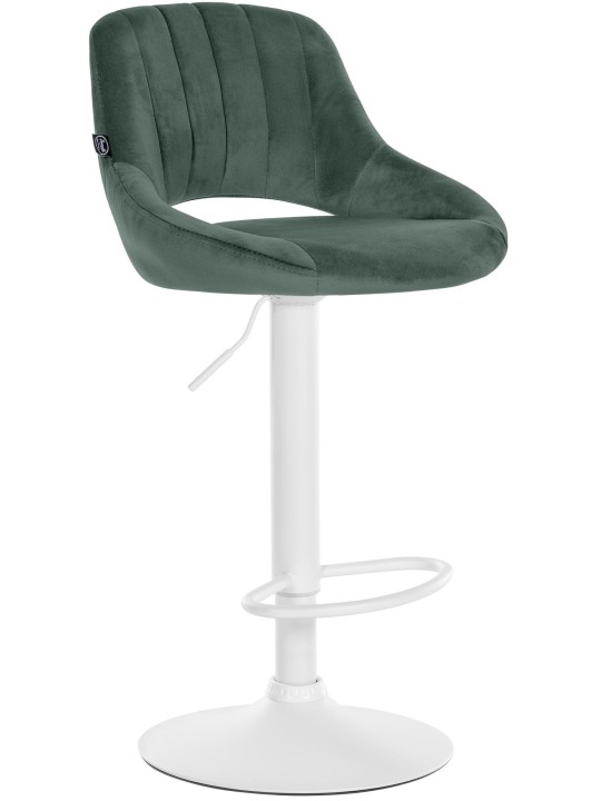 Barkruk Milet fluweel, groen