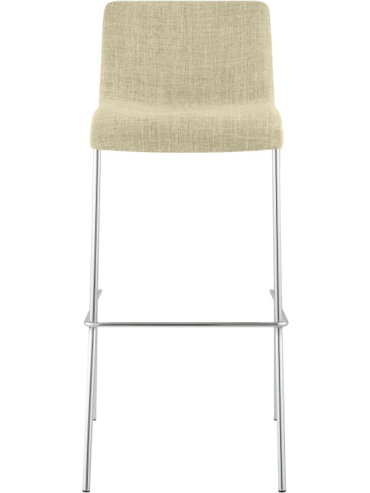Barkruk Hoover stof 4-poots frame chroom, crème Barkruk Hoover stof 4-poots frame chroom, crème