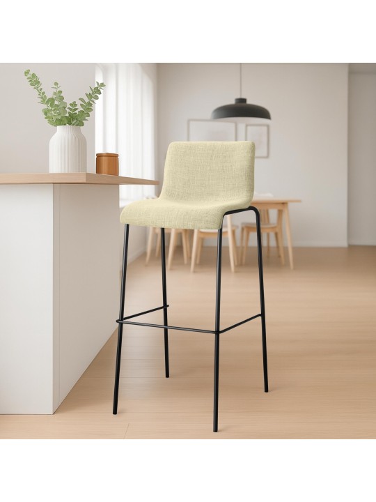 Barkruk Hoover stof 4-poots frame, crème Barkruk Hoover stof 4-poots frame, crème