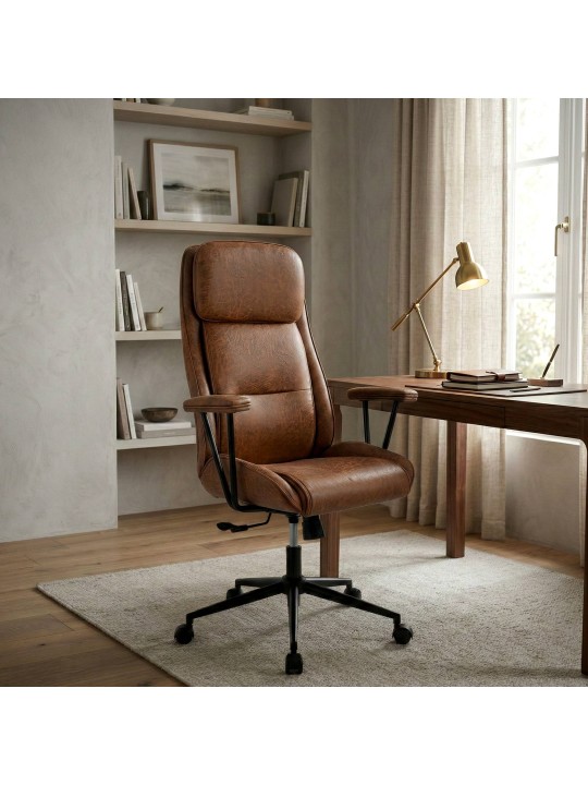 Bureaustoel Siddar, antiek bruin