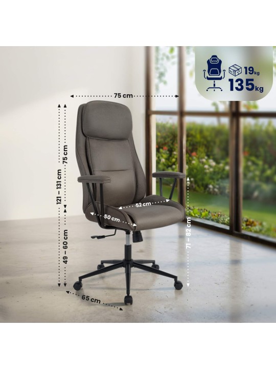 Bureaustoel Siddar, antiek grijs