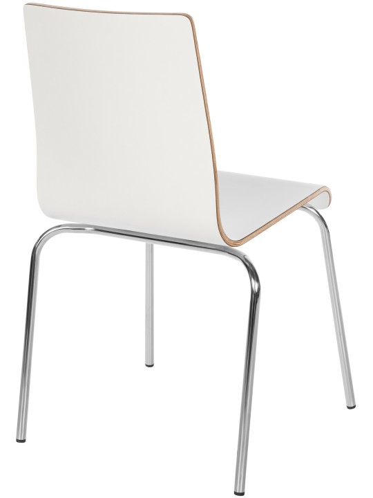 Set van 4 bezoekersstoelen Gahanna, wit