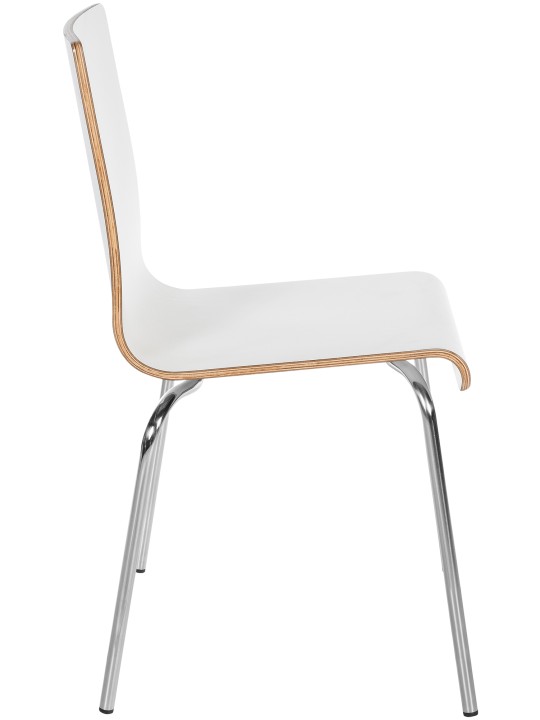 Set van 4 bezoekersstoelen Gahanna, wit