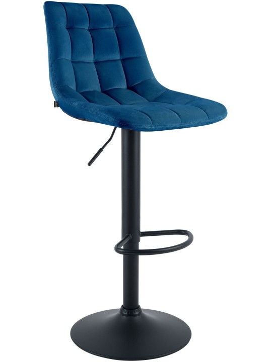 Barkruk Mapun fluweel, blauw