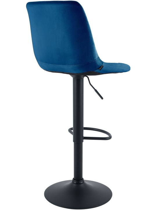 Barkruk Mapun fluweel, blauw