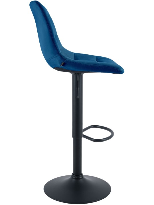 Barkruk Mapun fluweel, blauw