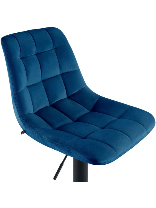 Barkruk Mapun fluweel, blauw