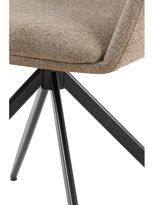 Set van 2 eetkamerstoelen Olema stof, taupe Set van 2 eetkamerstoelen Olema stof, taupe